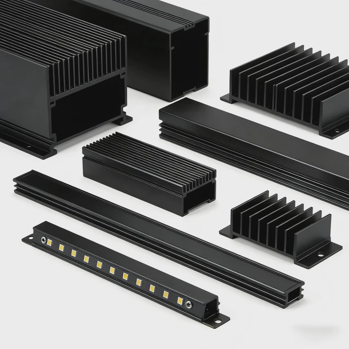 Oem Aluminiumprofile Extrusion Led Kanal Wärmeleitkörper