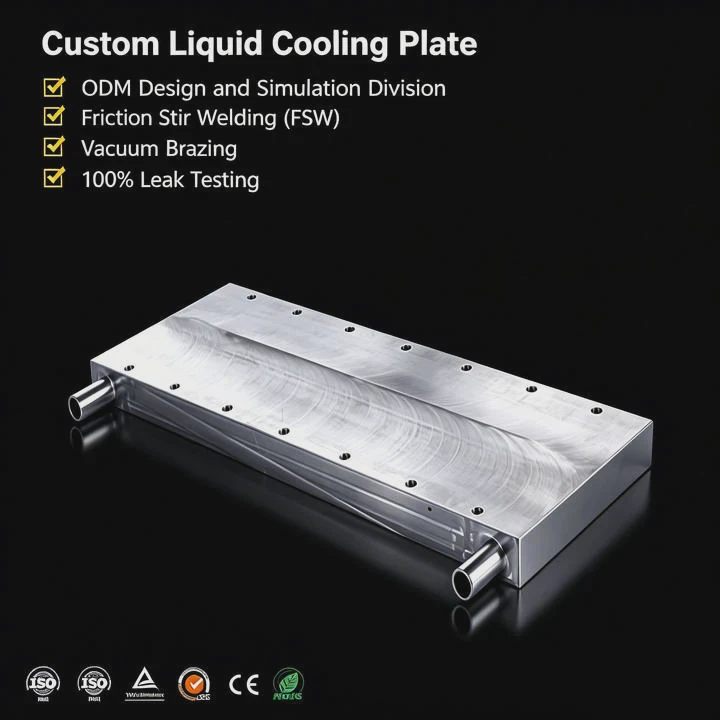 Kundenspezifische CNC-Aluminium-Wasser冷却板,用于数据中心