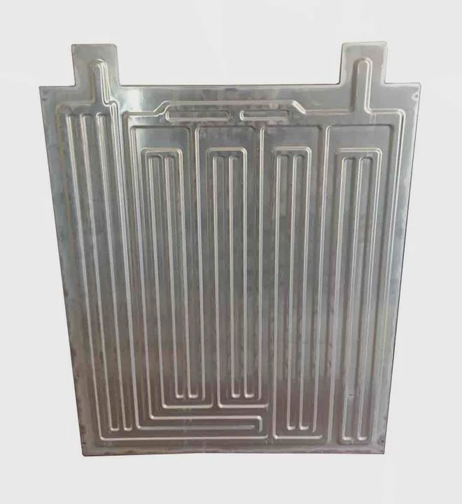 Placa fría de líquido de batería EV
