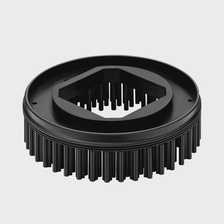Disipador de calor de aluminio con aletas de pin redondo mecanizado CNC
