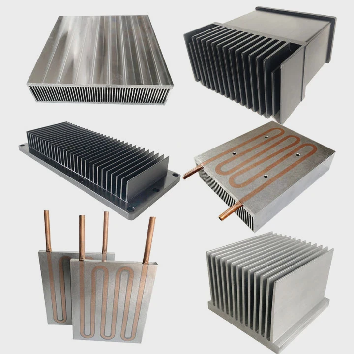 Perfil de disipador de calor de aluminio ancho