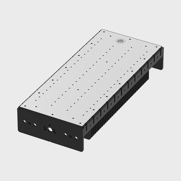 Radiator de dissipateur thermique en aluminium noir carré LED