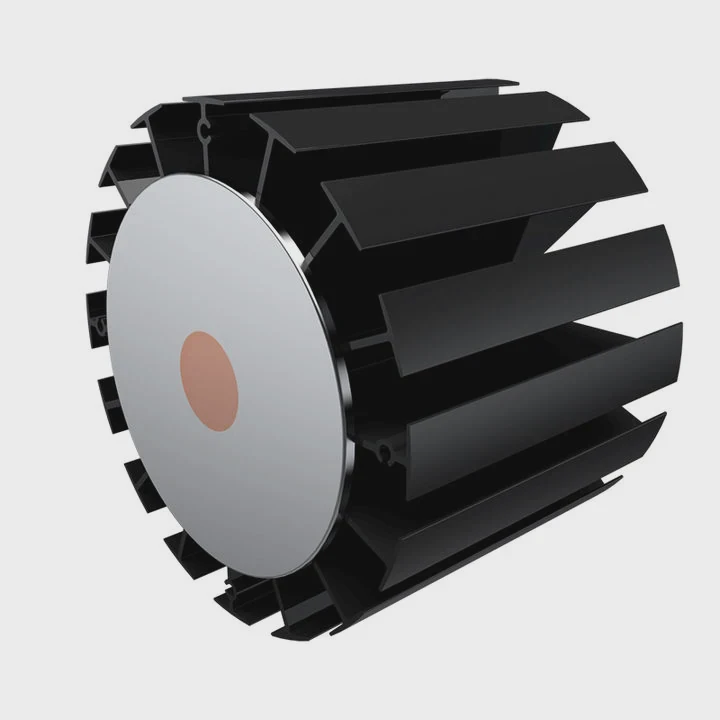 100W Led Heat Sink 160Mm Black