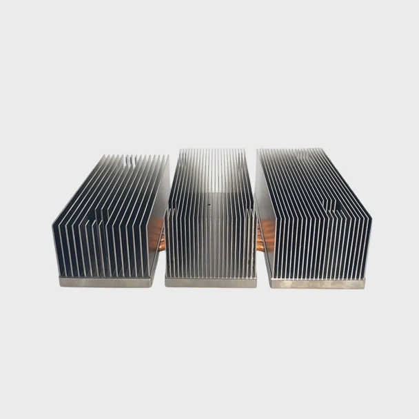 Aluminum Fin Stack Heat Sink With Copper Pipes