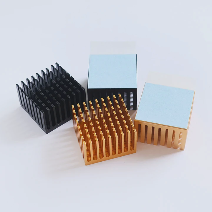 37X37X24Mm Aluminum Heat Sink With Thermal Tape